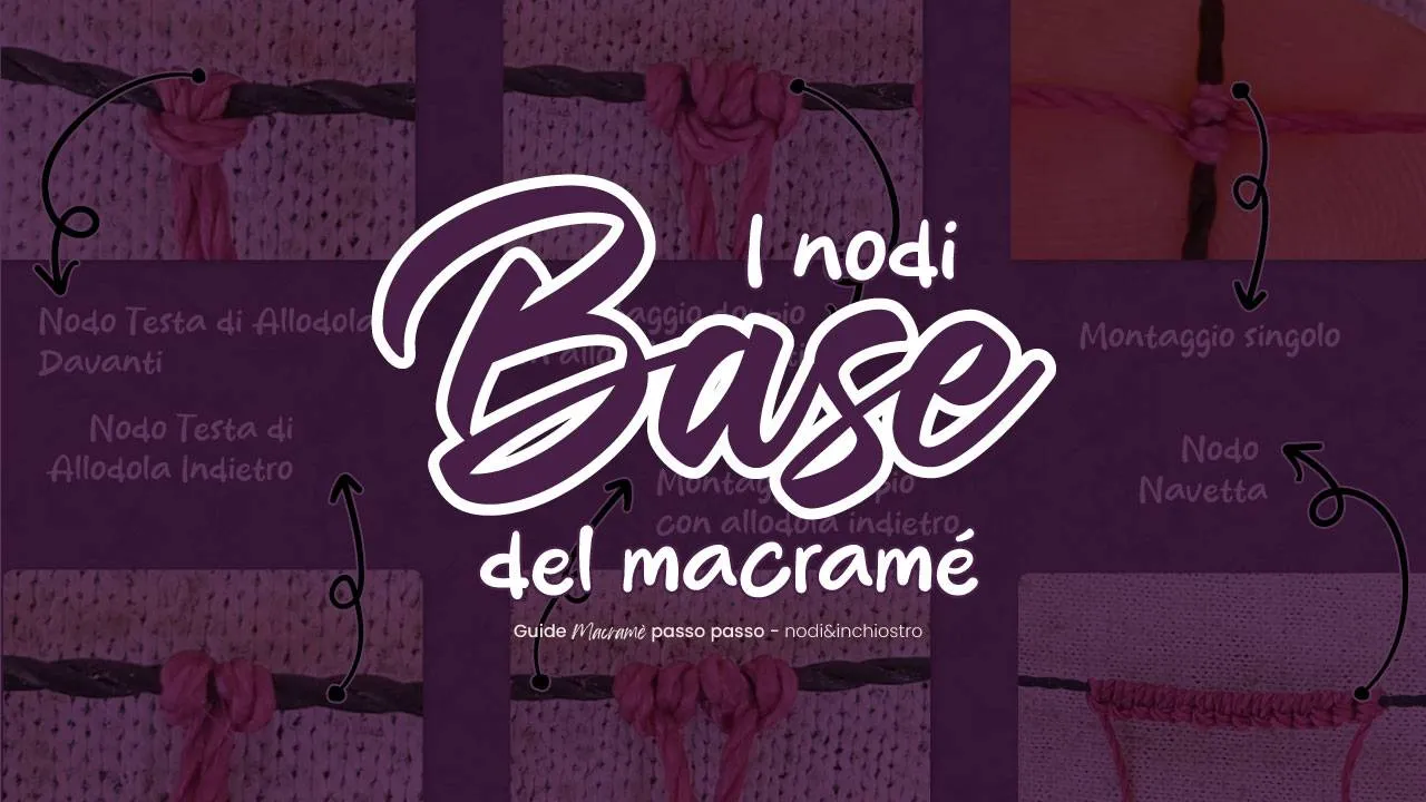 Schema dei nodi base del macramè