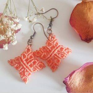 Orecchini a farfalla - Colore Arancione