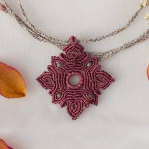 Collana Lotus - Viola con collarino grigio