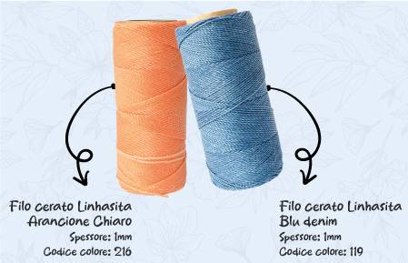 fili cerati macramè per braccialetto