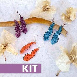 Tutorial e Kit per orecchini macramè sashimi
